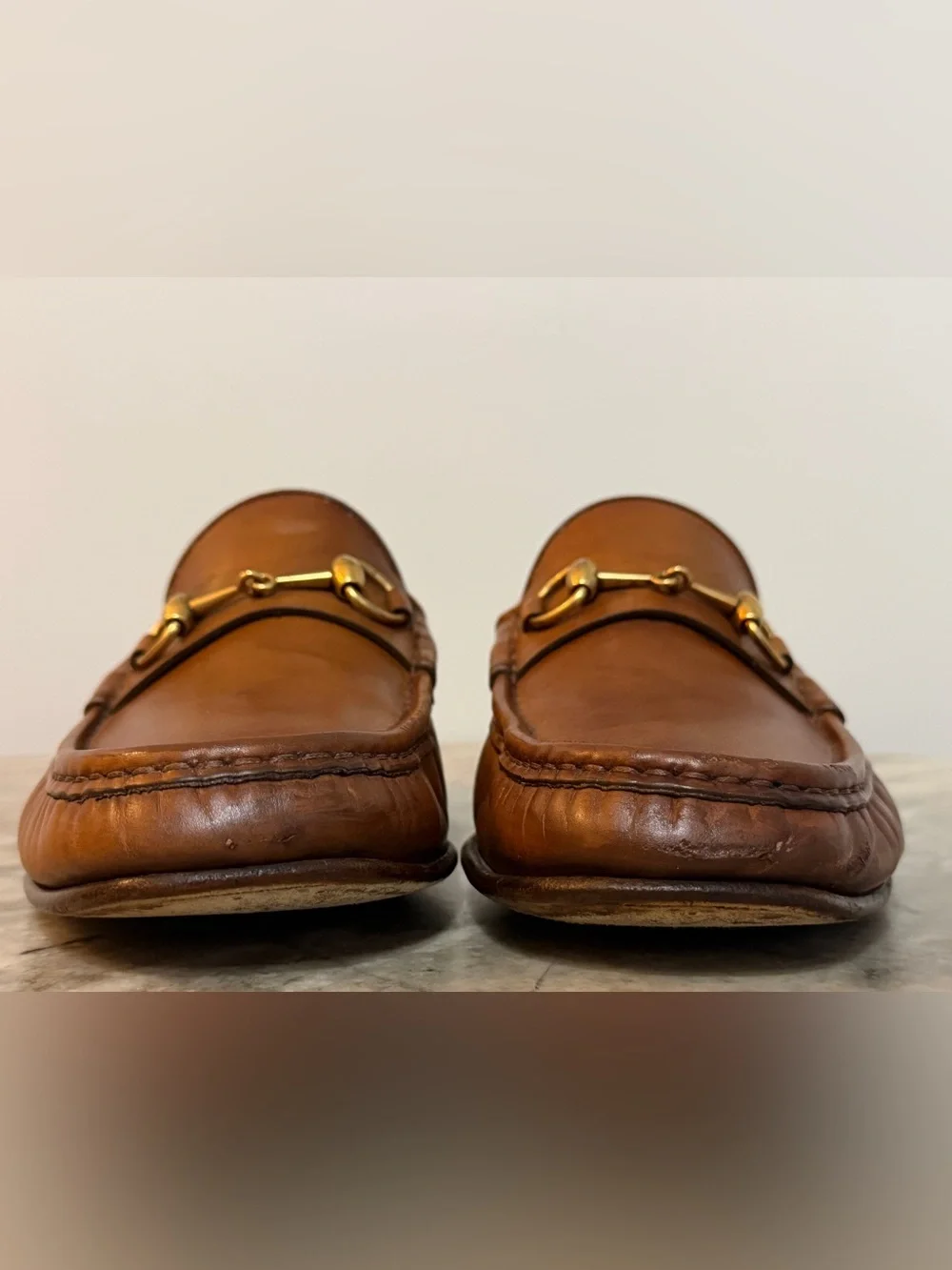 GUCCI 1953 Horsebit Tan Ombre Leather Loafer 11 / 11.5 US Jordaan Moccasin $1100
